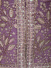 Muted Lavender Purple Floral Sequins and Beads Embroidered Design Organza Kids Palazzo Suit