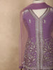 Muted Lavender Purple Floral Sequins and Beads Embroidered Design Organza Kids Palazzo Suit