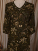 Muted Olive Green Floral Printed Design Cotton Straight Cut Salwar Suit with Dupatta
