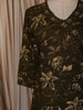 Muted Olive Green Floral Printed Design Cotton Straight Cut Salwar Suit with Dupatta
