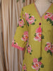 Muted Olive Green Floral Printed Design Cotton Straight Cut Salwar Suit with Dupatta