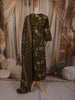 Muted Olive Green Floral Printed Design Cotton Straight Cut Salwar Suit with Dupatta