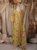 Muted Olive Green Floral Printed Design Cotton Straight Cut Salwar Suit with Dupatta