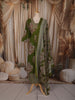 Muted Olive Green Kalamkari Printed Design Cotton Straight Cut Salwar Suit with Dupatta