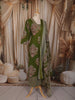Muted Olive Green Kalamkari Printed Design Cotton Straight Cut Salwar Suit with Dupatta