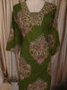 Muted Olive Green Kalamkari Printed Design Cotton Straight Cut Salwar Suit with Dupatta