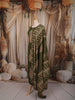 Muted Olive Green Paisley Printed Design Cotton Straight Cut Salwar Suit with Matching Dupatta