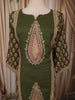 Muted Olive Green Paisley Printed Design Cotton Straight Cut Salwar Suit with Matching Dupatta