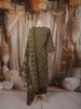 Muted Olive Green Paisley Printed Design Cotton Straight Cut Salwar Suit with Matching Dupatta