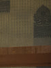 Muted Olive Green Temple Motif Woven Cotton Saree with Zari Border