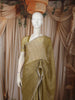 Muted Olive Green Vertical Striped Beads Embroidered Design Pure Tissue Silk Party Wear Saree with Designer Border