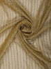 Muted Olive Green Vertical Striped Beads Embroidered Design Pure Tissue Silk Party Wear Saree with Designer Border