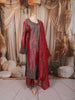 Muted Pink Paisley Sequins and Beads Embroidered Design Tissue Silk Palazzo Suit with Matching Dupatta