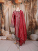 Muted Pink Paisley Sequins and Beads Embroidered Design Tissue Silk Palazzo Suit with Matching Dupatta