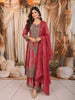 Muted Pink Paisley Sequins and Beads Embroidered Design Tissue Silk Palazzo Suit with Matching Dupatta