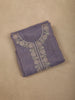 Muted Purple Floral Embroidered Design Tissue Unstitched Salwar Material with Dupatta