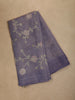 Muted Purple Floral Embroidered Design Tissue Unstitched Salwar Material with Dupatta