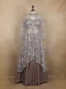 Muted Purple Sequins And Beads Embellished Net Lehenga