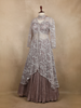 Muted Purple Sequins And Beads Embellished Net Lehenga