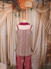 Muted Raspberry Pink Abstract Sequins and Beads Embroidered Design Banarasi Party Wear Palazzo Suit with Matching Dupatta