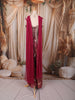 Muted Raspberry Pink Abstract Sequins and Beads Embroidered Design Banarasi Party Wear Palazzo Suit with Matching Dupatta
