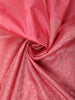 Muted Rose Pink Floral Butta Zari Woven Design Pure Kanchipuram Silk Saree with Floral Border