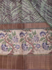 Muted Sage Green Abstract Printed Design Semi Tussar Saree