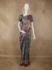Muted Sage Green Abstract Printed Design Semi Tussar Saree