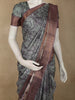 Muted Sage Green Abstract Printed Design Semi Tussar Saree