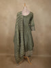 Muted Sage Green Butta Zari Woven Design Tissue SIlk Palazzo Suit with Dupatta