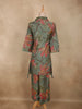 Muted Sage Green Floral Printed Design Cotton Co-ord Set