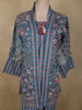 Muted Steel Blue Floral Printed Design Cotton Co Ord Salwar Suit