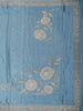 Muted Steel Blue Floral Zari Woven Design Banarasi Saree