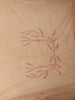 Muted Terracotta Peach Floral Embroidered Design Net Designer Saree
