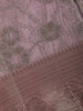 Muted Mauve Pink Floral Design Tissue Silk Saree - Diadem