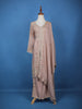 Muted Pink Floral Motif Emroidery Georgette Salwar Suit