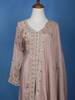Muted Pink Floral Motif Emroidery Georgette Salwar Suit