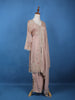 Muted Pink Floral Motif Emroidery Georgette Salwar Suit