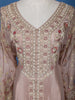 Muted Pink Floral Motif Emroidery Georgette Salwar Suit
