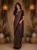 Navy Blue Ajrakh Print Mul Mul Cotton Saree