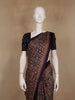 Navy Blue Ajrakh Print Mul Mul Cotton Saree