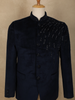 Navy Blue Beads Embroidered Design Velvet Men’s Suit