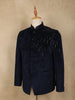 Navy Blue Beads Embroidered Design Velvet Men’s Suit