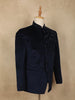 Navy Blue Beads Embroidered Design Velvet Men’s Suit