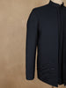 Navy Blue Botanical Embroidered Viscose Men's Suit