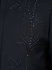 Navy Blue Botanical Embroidered Viscose Men's Suit