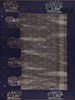 Navy Blue Butta Woven Design Semi Banarasi Saree withAnimal design Border