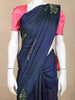 Navy Blue Butta Woven Kanchipuram Silk Saree