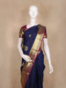 Navy Blue  Butta Woven Kanchipuram Silk Saree