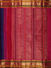Navy Blue Butta Zari Woven Design Pure Kanchipuram Silk Saree With Contrast Varisai Pattu Border